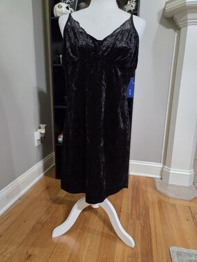 Apt. 9 Black Velvet Slip Dress